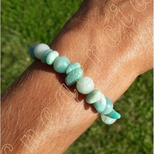 Bracelet-en-perles-amazonite-8-mm-et-chips-amazonite-sur-soi