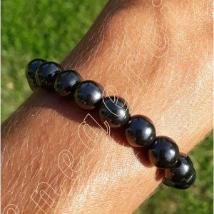 Bracelet en hématite magnétique perles de 8mm