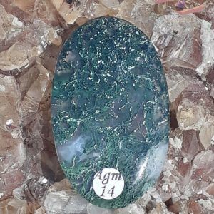 Cabochon agate mousse yemen adelyne enegercia Agm14 5