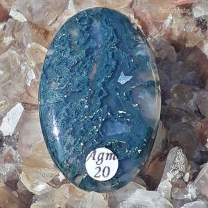 Cabochon agate mousse yemen adelyne enegercia Agm20 3