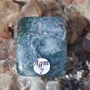 Cabochon agate mousse yemen adelyne enegercia Agm7 6