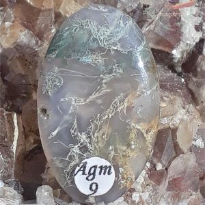 Cabochon agate mousse yemen adelyne enegercia Agm9 3