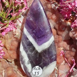 Cabochon améthyste chevron zambie adelyne enegercia ach15 7