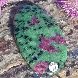 Cabochon rubis sur zoïsite tanzanie adelyne enegercia Rzc14 4