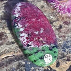 Cabochon rubis sur zoïsite tanzanie adelyne enegercia Rzc15 5