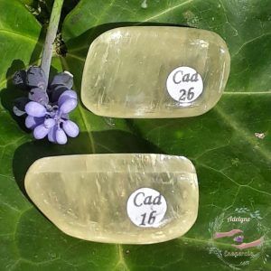 calcite miel ou dorée roulée du Mexique adelyne-enegercia cas 1 à 2b